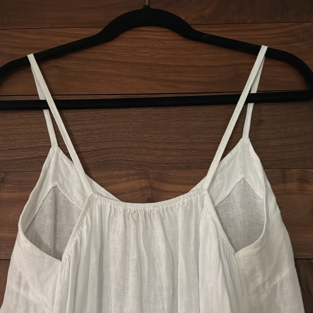 White linen swimsuit cover-up - Picture 4 of 4